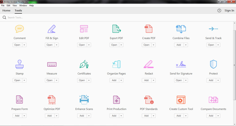 Adobe Acrobat Reader DC_Tools